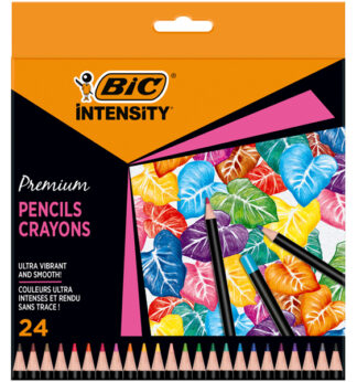 Astuccio 24 matite Intensity Wood Premium colori assortiti BIC®