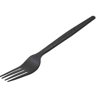 50 Forchetta in CPLA 16 cm nero Leone