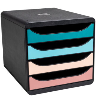 Cassettiera Big Box 4 cassetti multicolore Skandi Exacompta