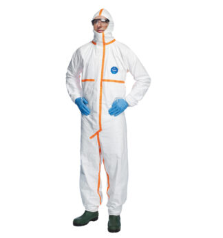 Tuta Tyvek® 800J c/nastrature arancione tg XL bianco Dupont