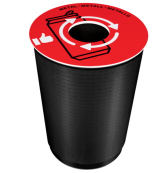 Coperchio raccolta metallo rosso per cestino 133R Cep
