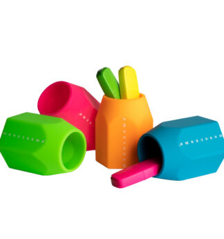 Portapenne in silicone soft touch 95x75x70mm colori fluo Monocromo Pigna