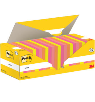 Cf. 24pz blocco 90fg. Post-it® Super Sticky 76x76mm 654-COL-VP24 colori ass.