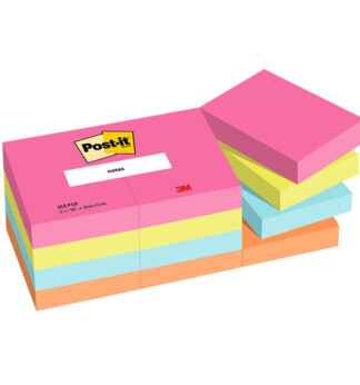 Cf. 12pz blocco 100fg. Post-it® Notes 38x51mm 653-POP Popmistic
