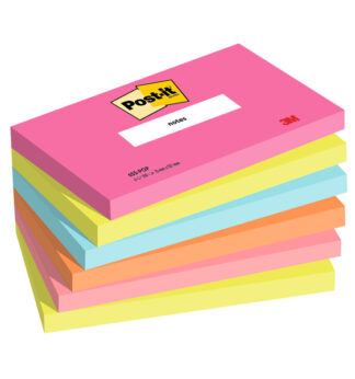 Cf. 6pz blocco 100fg. Post-it® Notes 76x127mm 655-POP Popmistic
