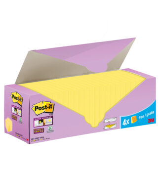 Cf. 20+4pz blocco 90fg.Post-it®Super Sticky 76x76mm 654-SSCY-VP24 giallo Canary