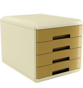 Cassettiera Vintage Caramel - colore ocra Arda