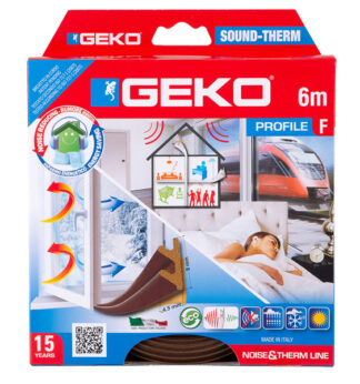 Guarnizione per l’isolamento di porte e finestre SOUND-THERM 6mt marrone Geko