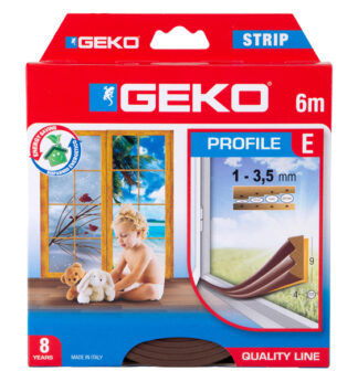 Guarnizione in gomma per isolamento STRIP 6mt tipo E marrone Geko