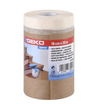Bobinetta nastro adesivo e telo in carta 180mmx20mt Geko