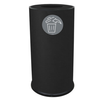 Contenitore tondo 1 scomparto 70L in acciaio nero Stilcasa