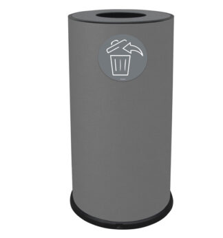 Contenitore tondo 1 scomparto 70L in acciaio grigio Stilcasa