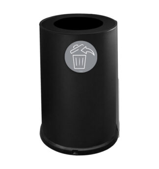 Contenitore tondo 1 scomparto 100L in acciaio nero Stilcasa