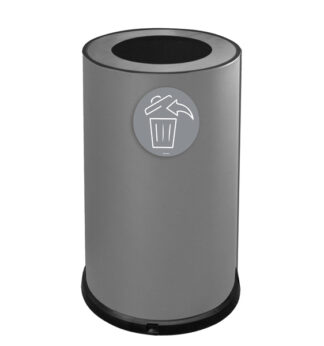 Contenitore tondo 1 scomparto 100L in acciaio grigio Stilcasa