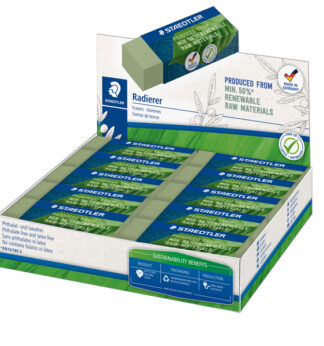 Box 20 gomme Eco 526 65x23x13mm per matita Staedtler