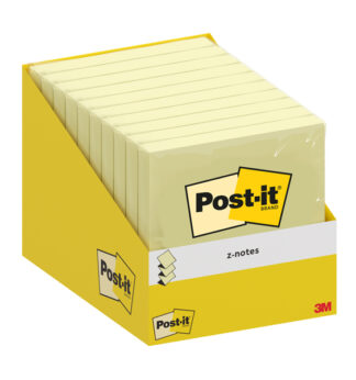 Cf.10 blocchetti c/film 100fg Post-it®Z-Notes R330-CY-W10 76x76mm giallo canary