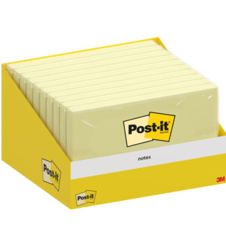 Cf.10 blocchetti c/film 100fg Post-it® Notes 6830-CY-W10 76x127mm giallo canary