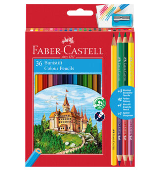 Astuccio 36 matite colorati eco Il Castello+3 bicolor+1 grafite Faber Castell