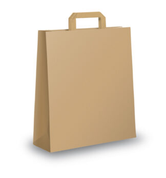 SCATOLA 300 SHOPPERS CARTA BIOKRAFT 26x11x34,5CM AVANA NEUTRO PIATTINA