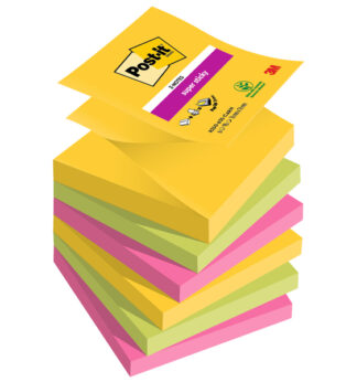 Cf. 6 Blocco 90foglietti Post-it® Super Sticky Z-Notes 76x76mm R330-6SS-CARN