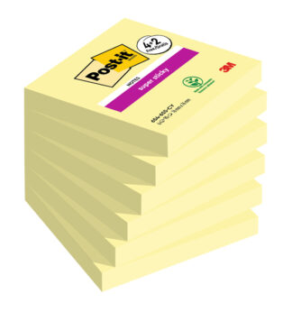 Value pack 4+2 Post-it® Super Sticky, Giallo Canary™, 76x76 mm 90 fogl/blocco