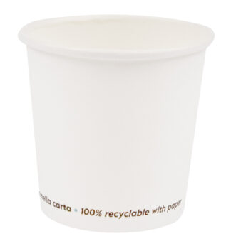 50 Bicchieri in carta FSC 200ml bianco Signor Bio