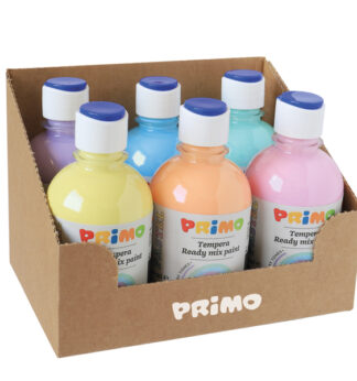 Box 6 tempera colori pastello 300ml colori assortiti PRIMO