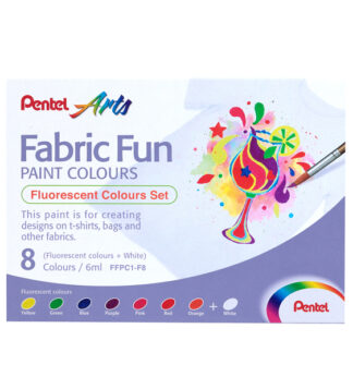 Set 8 colori fluo per tessuto Fabric Fun Pentel
