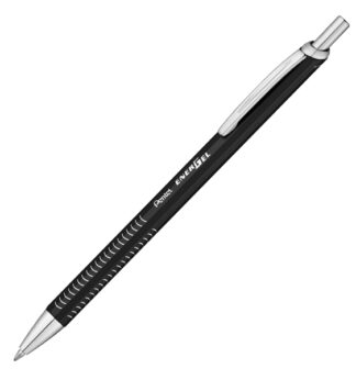 Roller EnerGel Metal Slim punta 0.7mm fusto nero Pentel