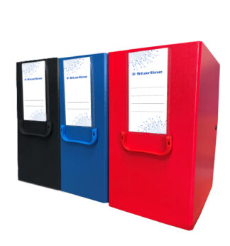 Scatola archivio c/maniglia blu dorso 20cm Starline