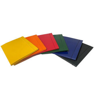 Cartella c/elastico tondo verde dorso 1cm Starline