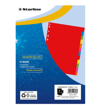 Divisori neutri in PP 12 tacche f.to A4 21x29,7cm Starline