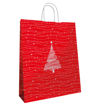 Blister 25 shopper in carta kraft 22x10x29cm albero natale Mainetti Bags