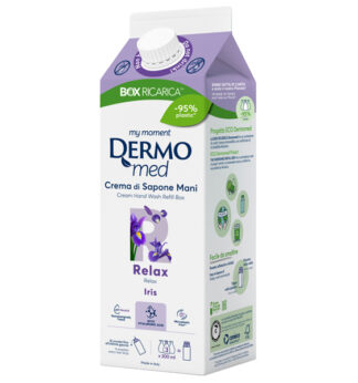 Ricarica crema di sapone mani iris 900ml Dermomed