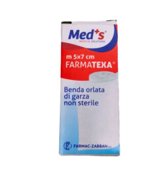 Scatola 12 bende di garza orlata 7cm x 5mt