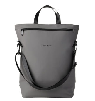 Borsa zainabile Drop gomma antipioggia dim. 30x44x14cm grigio InTempo