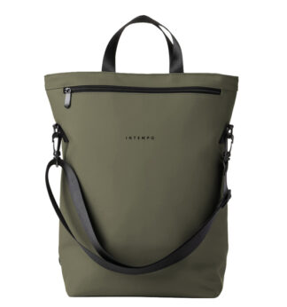 Borsa zainabile Drop gomma antipioggia dim. 30x44x14cm verde InTempo