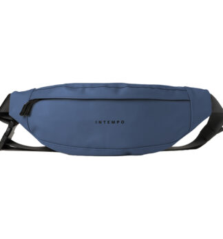 Marsupio Drop gomma antipioggia dim. 37x14x5cm blu InTempo