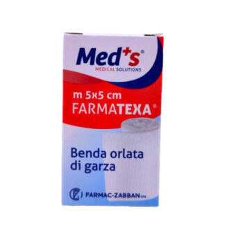 Scatola 12 bende di garza orlata 5cm x 5mt