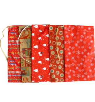 Sacchetto carta c/nastro raffia 26x40cm fantasie natale assortite Sadoch