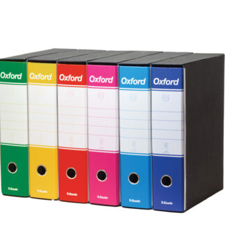 Conf 6 Registratori OXFORD G85 color MIX V2 dorso 8 cm f.to protocollo ESSELTE