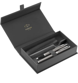 Gift Set sfera M + stilografica M IM Stainless Steel Edition CT Parker