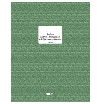 REGISTRO CONTROLLO E MANUTENZIONE ATTREZZAT. ANTIINCENDI 48PG 31X24CM E2438N