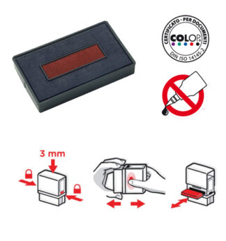 TAMPONE COLOP E/200/2 ROSSO-BLU IN BLISTER COLOP