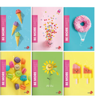 Maxiquaderno A4 36fg+2 100gr rigo di 1a SWEET Be More 2024 BM