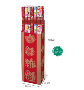 Rotolo carta regalo natale Bambini 3x1mt colori assortiti Sadoch