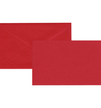 Biglietto Natale semplice neutro c/busta 9x14cm rosso Sadoch