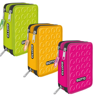 Astuccio 3 zip collezione Stilnovo colori neon assortiti Giotto