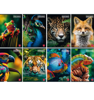 Maxiquaderno A4 80gr 40+2fg 4mm Animal Pigna