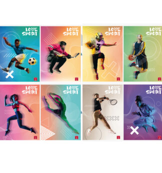 Maxiquaderno A4 80gr 40+2fg rigo di 1a Love Sport Pigna